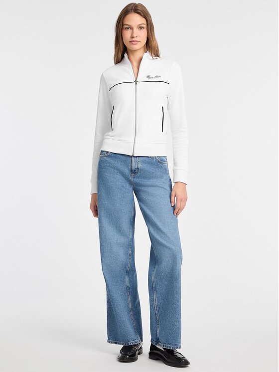 Guess Jeans Guess Jeans Суитшърт 176145 Бял Classic Fit