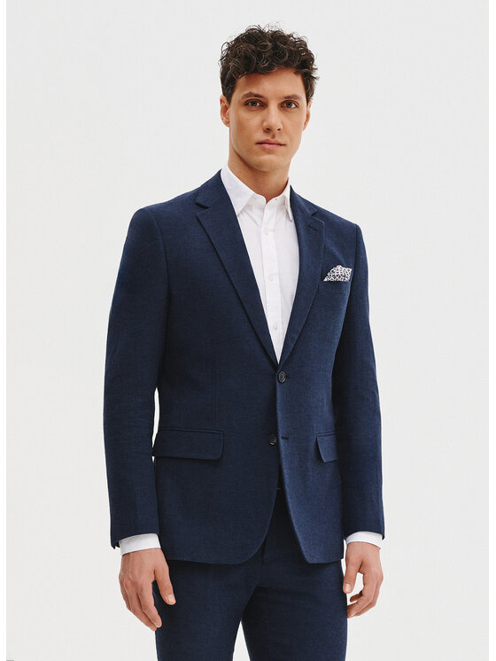 Pako Lorente Pako Lorente Marynarka P25SF-3G-021 Granatowy Slim Fit