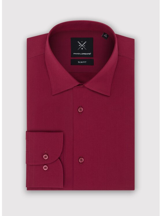 Pako Lorente Pako Lorente Koszula P24WF-1X-039 Bordowy Slim Fit
