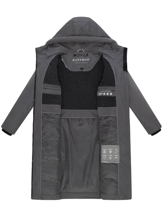 Navahoo Navahoo Kurtka zimowa Herbstnebel Szary Regular Fit