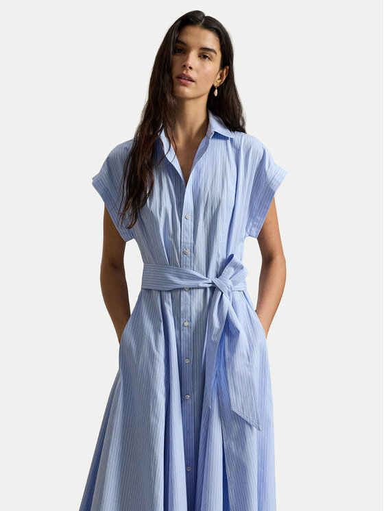Polo Ralph Lauren Polo Ralph Lauren Košeľové šaty 211A96363001 Modrá Regular Fit