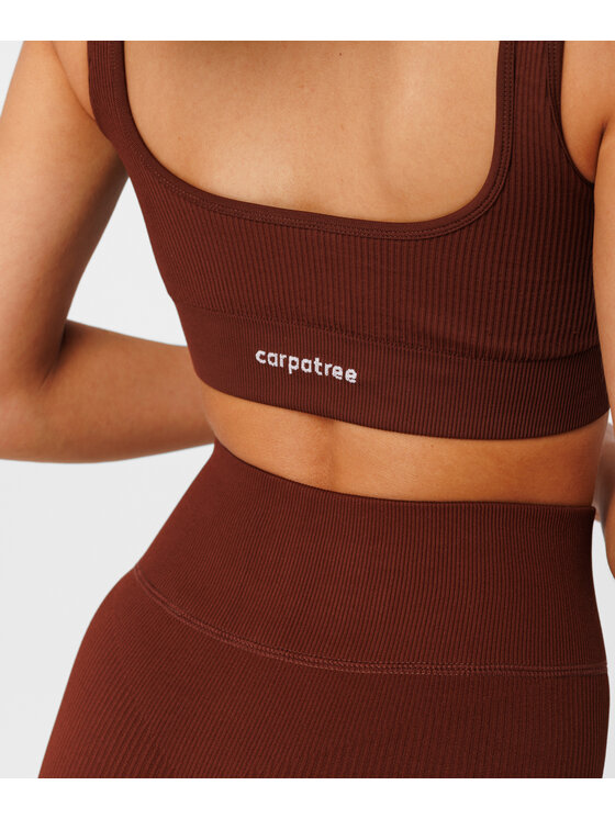 Carpatree Carpatree Biustonosz sportowy Rib bra Brązowy