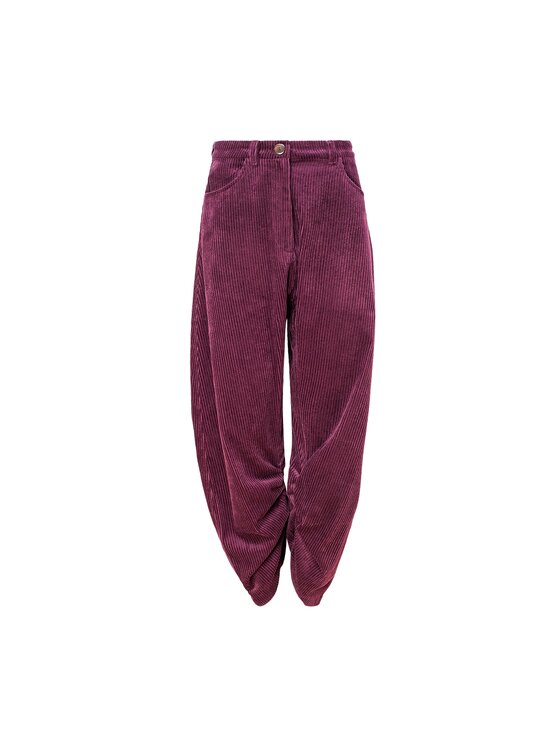 MANDRAGORA MANDRAGORA Spodnie damskie Barro Czerwony Standard Fit