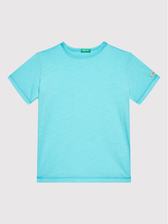 United Colors Of Benetton United Colors Of Benetton Majica 3MM5C103W Modra Regular Fit