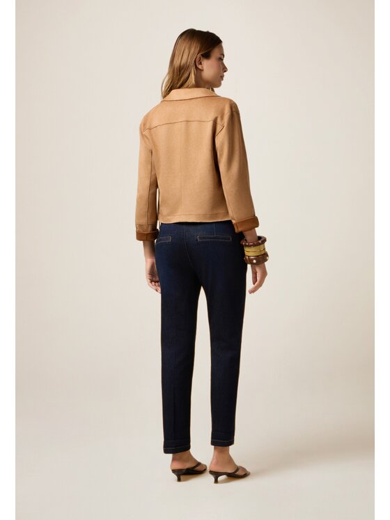 Oltre Oltre Giacca in similpelle R358R002239N002 Marrone Boxy Fit