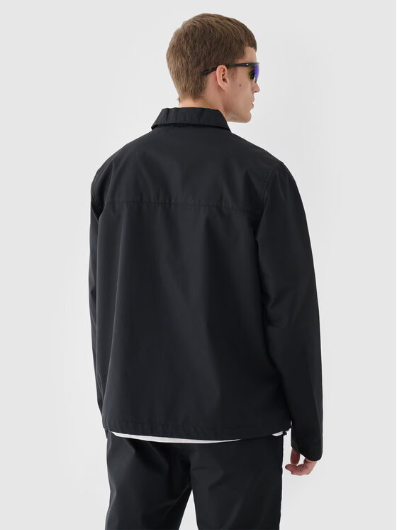 4F 4F Μπουφάν μεταβατικό 4FRSS24TTJAM0887-20S Μαύρο Regular Fit