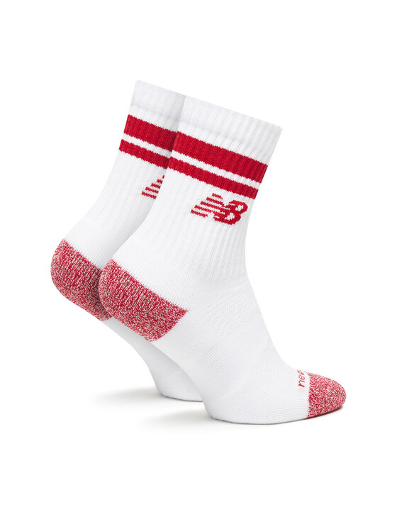 New Balance New Balance Комплект 3 чифта дълги чорапи мъжки Active Lifestyle Striped Crew LAS35210AS1 Бял