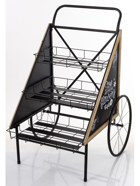 MIAhome MIAhome Kwietnik metalowy 123,5x75x96 cm CARRO Czarny