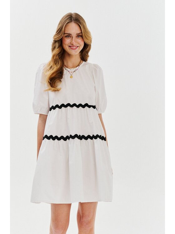 NAOKO NAOKO Každodenné šaty Dolce Bianca Biela Regular Fit