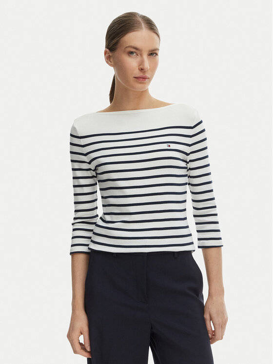 Tommy Hilfiger Tommy Hilfiger Halenka New Cody WW0WW40589 Bílá Slim Fit