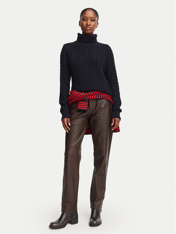 Barbour Barbour Bluză cu gât Ambleside LKN1862NY73 Bleumarin Relaxed Fit