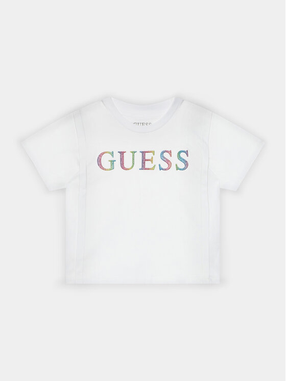 Guess T-shirt J4RI33 K8VA3 Bijela Boxy Fit