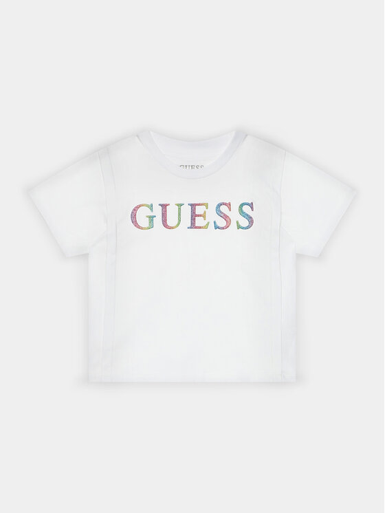 Guess Guess T-shirt J4RI33 K8VA3 Bijela Boxy Fit