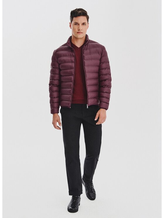 Pako Lorente Pako Lorente Kurtka przejściowa P25WF-5X-001 Bordowy Classic Fit