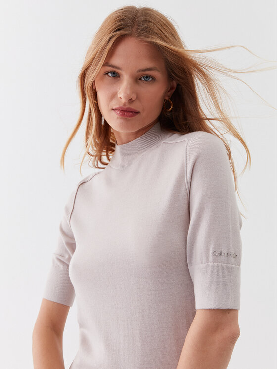 Calvin Klein Calvin Klein Úpletové šaty K20K205751 Béžová Regular Fit