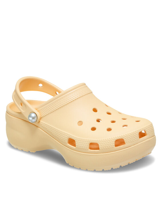 Crocs Crocs Pantoletten Classic Platform Pearl Clog 211231 Gelb