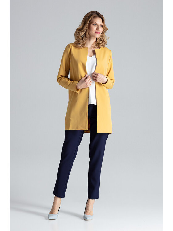 FIGL FIGL Παλτό M551 Κίτρινο Regular Fit
