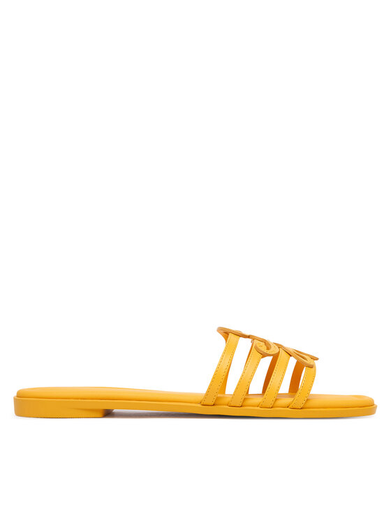 Tommy Hilfiger Tommy Hilfiger Pantoletten Th Script Flat Mule Lth FW0FW09368 Gelb