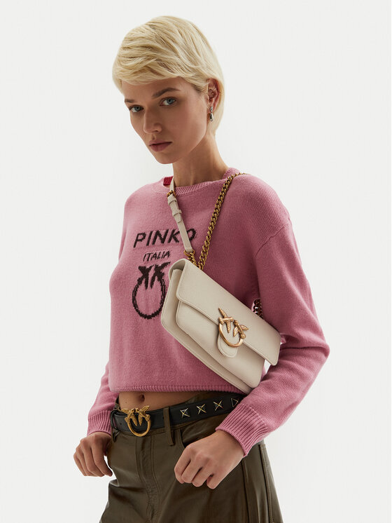 PINKO PINKO Ročna torba Love One Soft Mini AI 24-25 PLTT 104528 A29Q Écru