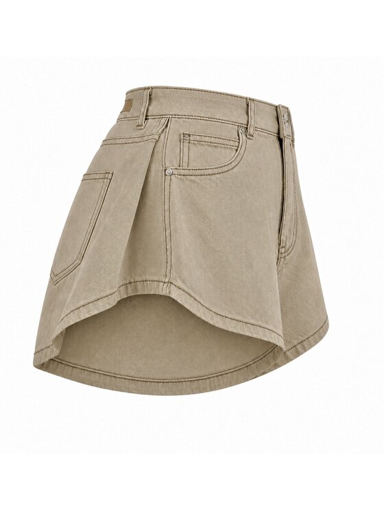 MissDenim MissDenim Szorty jeansowe Skorts Brązowy jasny Regular Fit