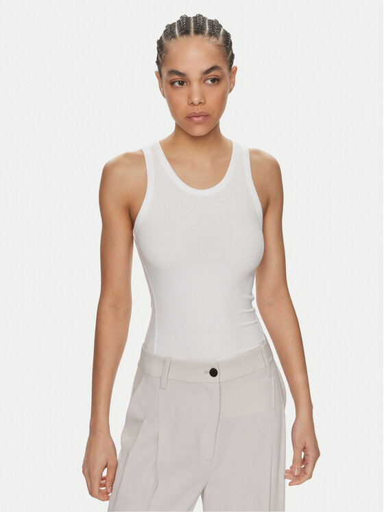 Calvin Klein Calvin Klein Top K20K206554 Bílá Slim Fit