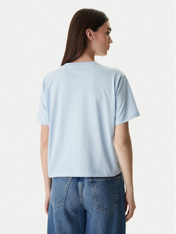 Guess Jeans Guess Jeans T-Shirt W4YI73 K8HM0 Błękitny Regular Fit