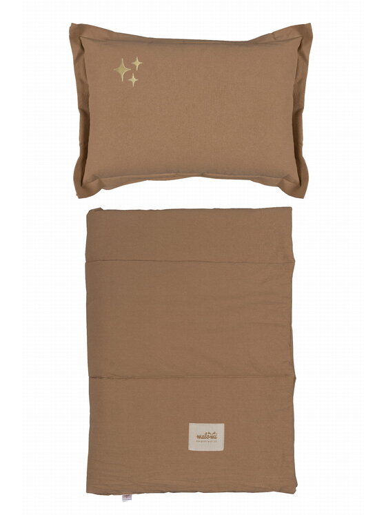 Komplet pościeli Malomi, bedding/set/washed/stars/camel