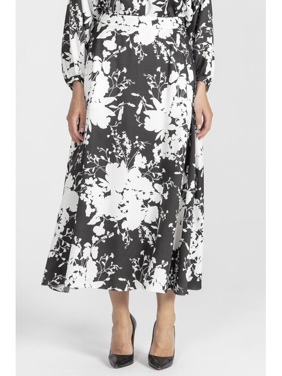 Deni Cler Milano Deni Cler Milano Spódnica midi W-DC-7062-E5-A6-96-1 Biały A-Line Fit
