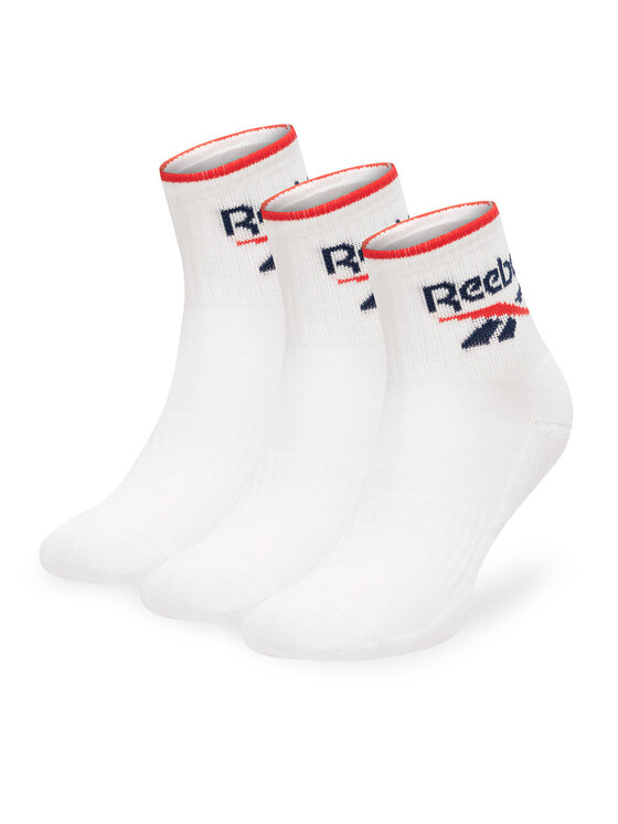 Reebok Reebok Σετ 3 ζευγάρια ψηλές κάλτσες unisex R0362-SS24 (3-pack) Λευκό