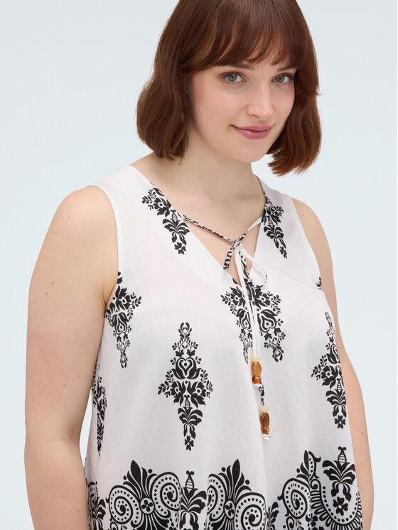 Fiorella Rubino Fiorella Rubino Top D003T000261N0S1 Biały Regular Fit