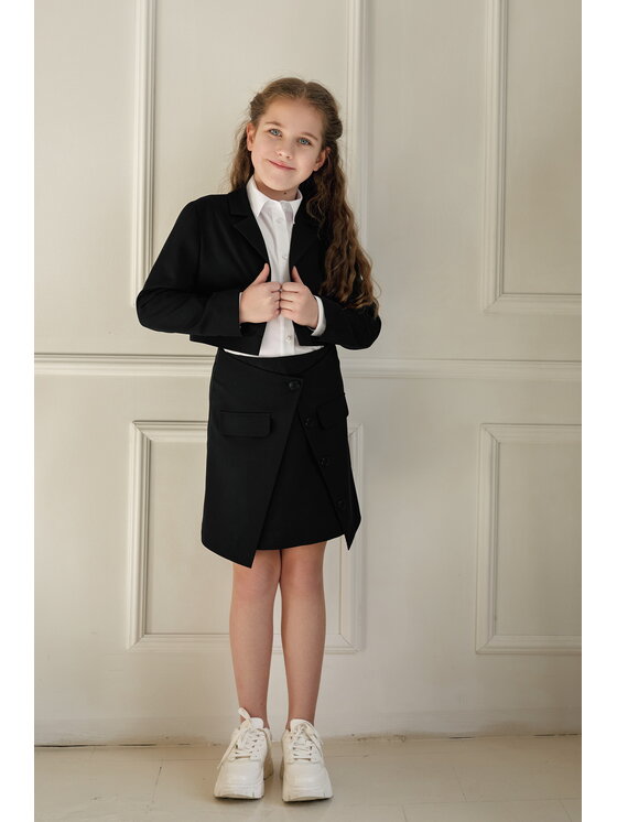 SLY SLY Spódnica 5S-301B Granatowy Comfortable Fit