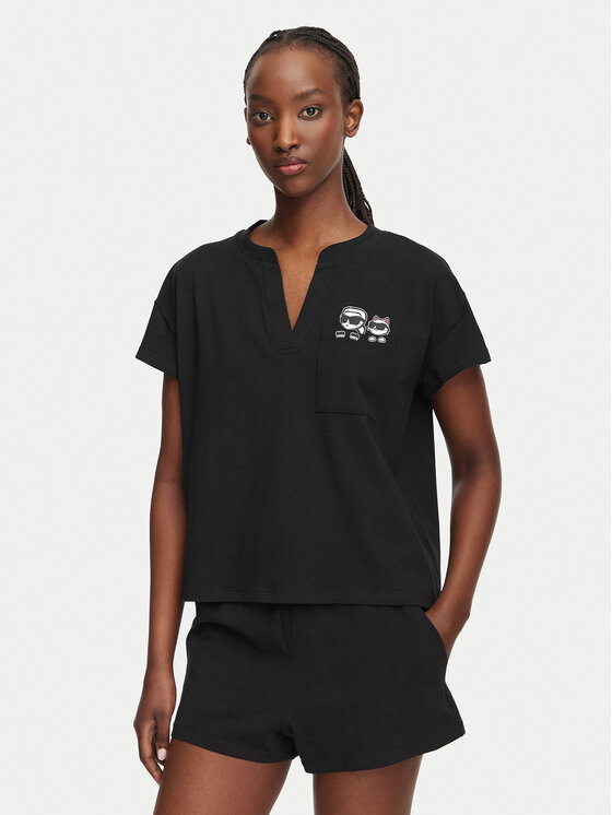 KARL LAGERFELD KARL LAGERFELD Πιτζάμα B2W45005 Μαύρο Regular Fit