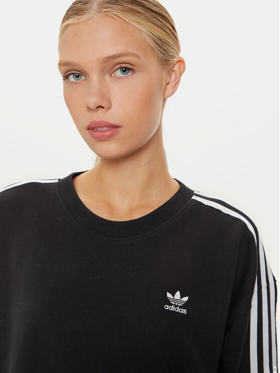 adidas adidas Majica dugih rukava 3-Stripes IR5522 Crna Loose Fit