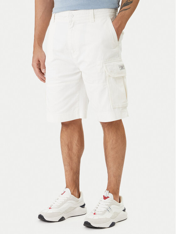 Guess Jeans Guess Jeans Auduma šorti M6GD30 WGCV1 Écru Regular Fit