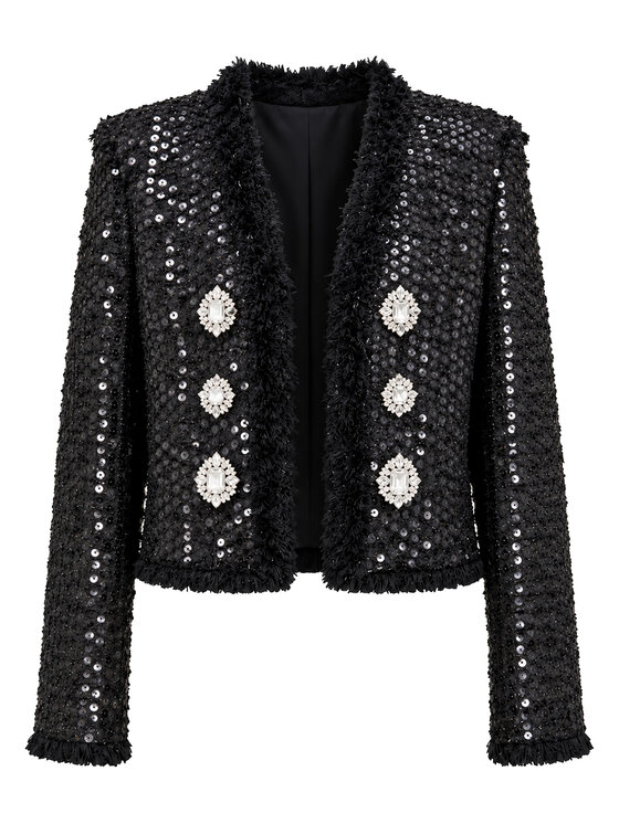 PHILIPP PLEIN PHILIPP PLEIN Bolerko 31853 Čierna Fitted Fit
