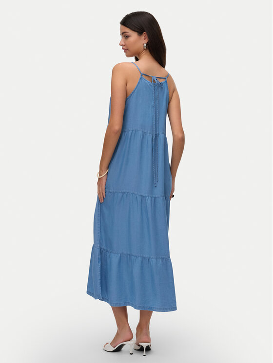 Vero Moda Vero Moda Letní šaty Fleur 10326075 Modrá Loose Fit