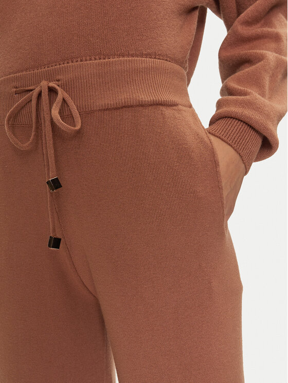 Fracomina Fracomina Pantaloni in maglia FJ24WV3004K42001 Marrone Wide Leg