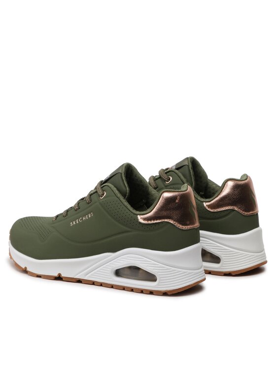 Skechers Skechers Sneakersy Uno Shimmer Away 155196/OLV Kaki