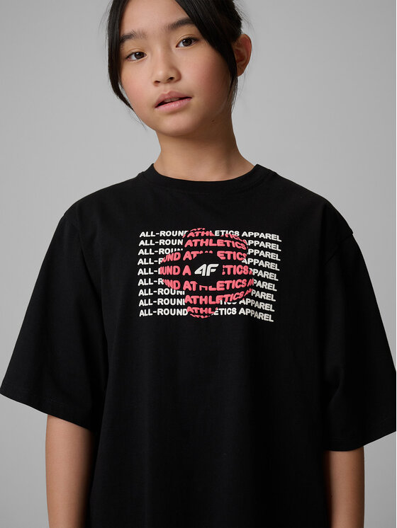 4F 4F T-Shirt THE COLOR'S ENERGY Czarny Loose Fit