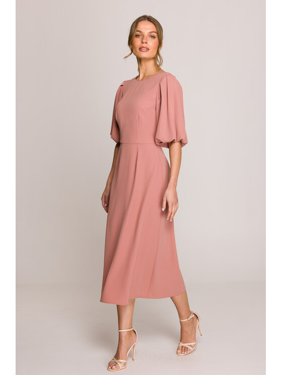 Stylove Stylove Večerní šaty S399 Růžová Premium Fit