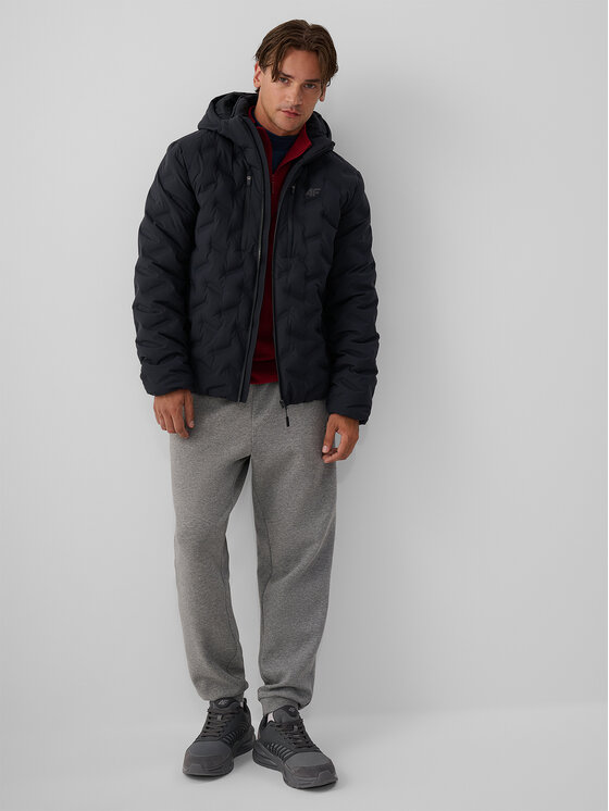 4F 4F Kurtka puchowa URBAN COMMUTER Czarny Regular Fit