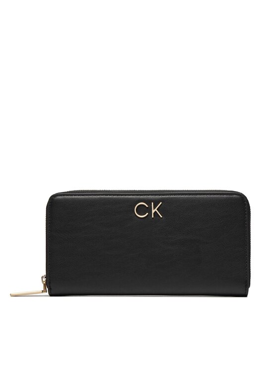 Portofel Mare de Damă Calvin Klein Re-Lock Z/A Wallet Lg K60K609699 Negru