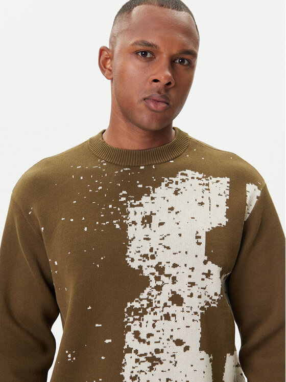 G-Star Raw G-Star Raw Pullover Sprayed 89 D27772-D488 Grün Relaxed Fit