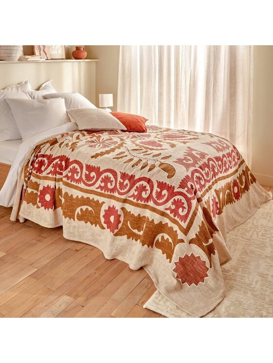 MIAhome MIAhome Narzuta na łóżko bawełniana 240x260 cm Sienna Kolorowy