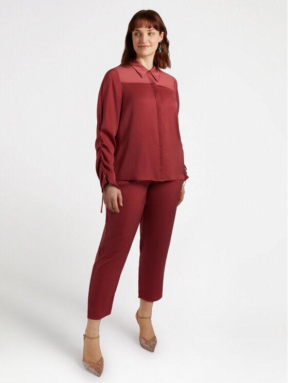 Fiorella Rubino Fiorella Rubino Koszula 5048T001275N029 Bordowy Regular Fit