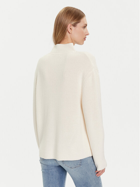 Tommy Jeans Tommy Jeans Sveter Badge DW0DW21676 Écru Relaxed Fit