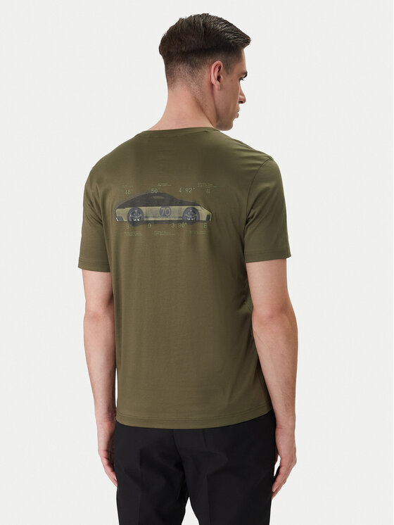 BOSS Tricou PS Spirit70 Car 50561856 Verde Regular Fit