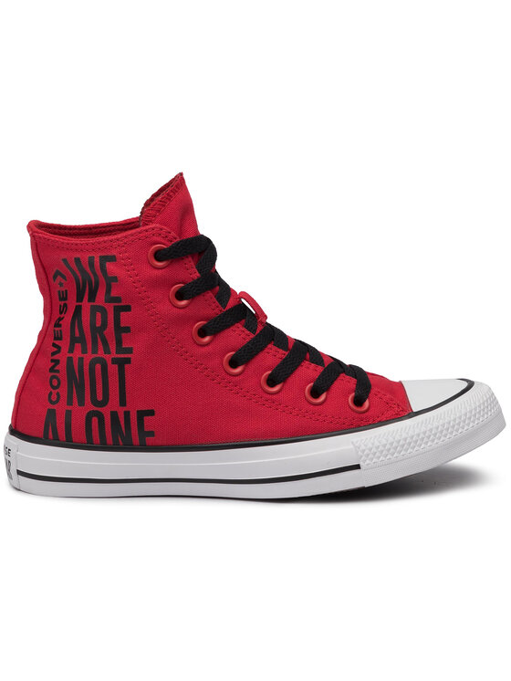 converse we are not alone red