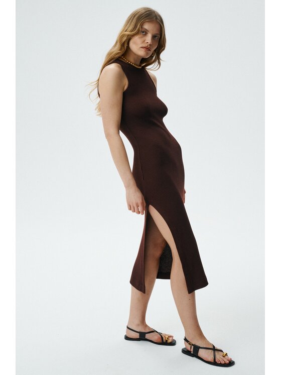 MARI PRETI MARI PRETI Vestito estivo Selena Marrone Slim Fit