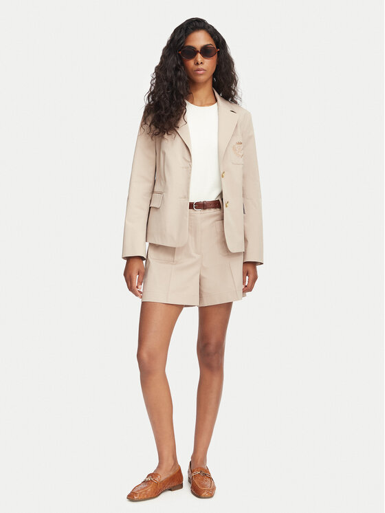 Tommy Hilfiger Tommy Hilfiger Šortky z materiálu WW0WW49592 Béžová Regular Fit